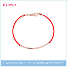 2015 bijoux de marque tissés corde rouge bracelet en cuir neuf en or 18k